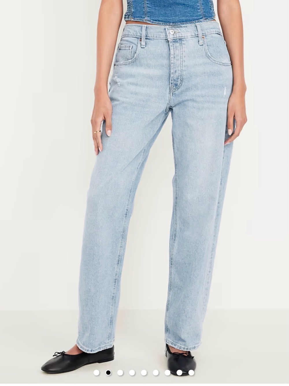 NWT Old Navy Mid Rise Slouchy Straight Jean